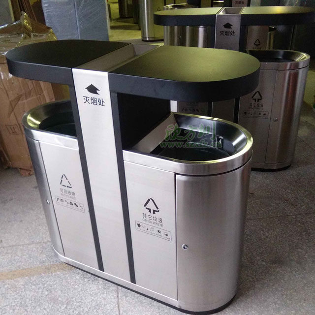 不銹鋼戶外環(huán)衛(wèi)分類(lèi)垃圾桶