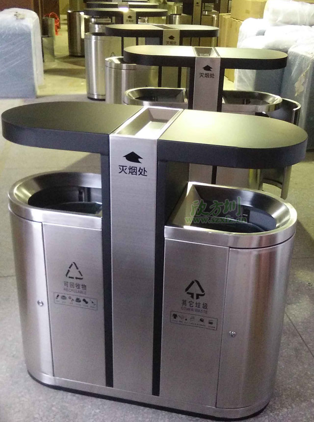 不銹鋼戶外環(huán)衛(wèi)分類(lèi)垃圾桶