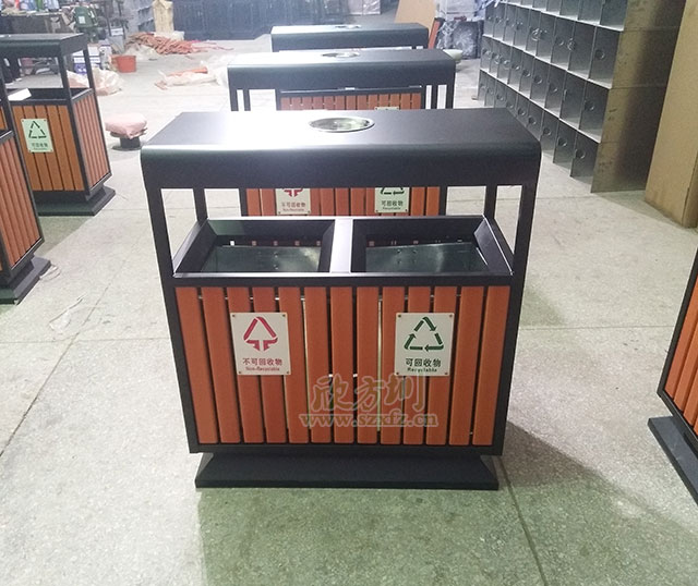 天津更新鋼木垃圾箱、細微之處盡顯文明