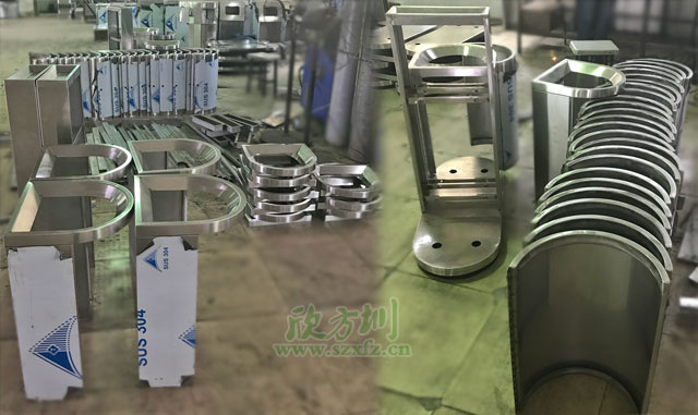 C487不銹鋼戶外環(huán)衛(wèi)分類(lèi)垃圾桶工廠制作細(xì)節(jié)圖