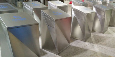 不銹鋼創(chuàng)意造型垃圾桶欣方圳生產圖