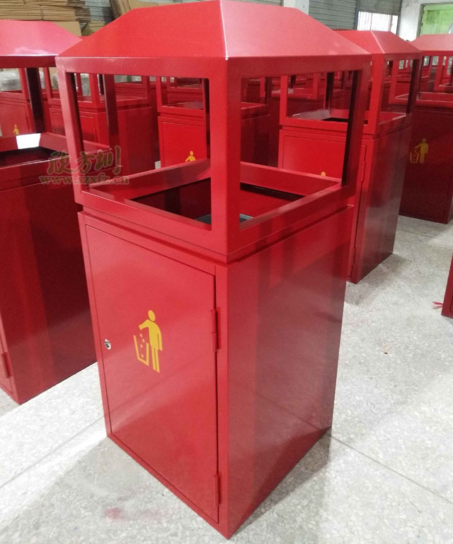 戶(hù)外鋼制環(huán)保單桶-欣方圳戶(hù)外鋼制垃圾桶廠家