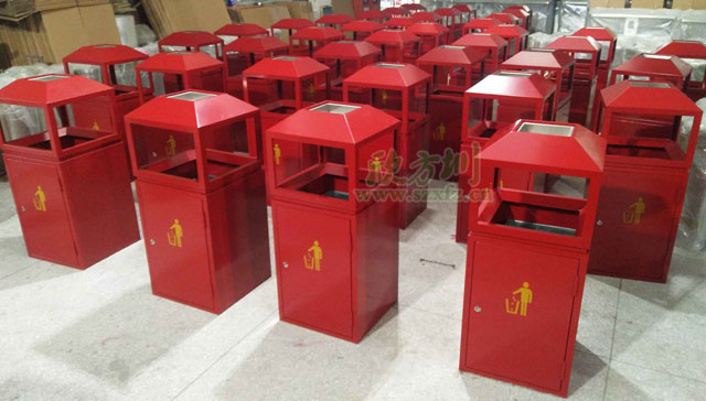 戶(hù)外鋼制環(huán)保單桶-欣方圳戶(hù)外鋼制垃圾桶廠家