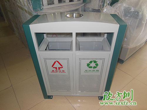 戶(hù)外環(huán)保，首選欣方圳戶(hù)外沖孔全鋼垃圾桶