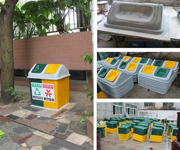  采購玻璃鋼戶外垃圾桶，認(rèn)準(zhǔn)欣方圳垃圾桶廠家